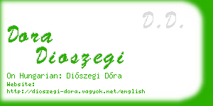 dora dioszegi business card