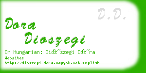 dora dioszegi business card